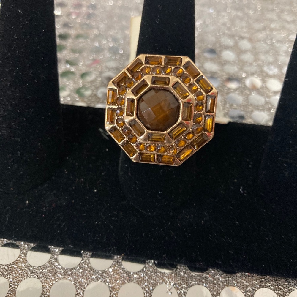 Mia amber stretch ring